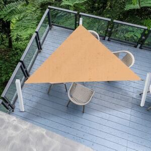 Akarden 10”X10”X10 Sun Shade Sail Canopy Triangle UV Block Fpr Outdoor Patio